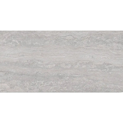 Palatino Silver 45 x 90cm glazed porcelain stone effect tile face