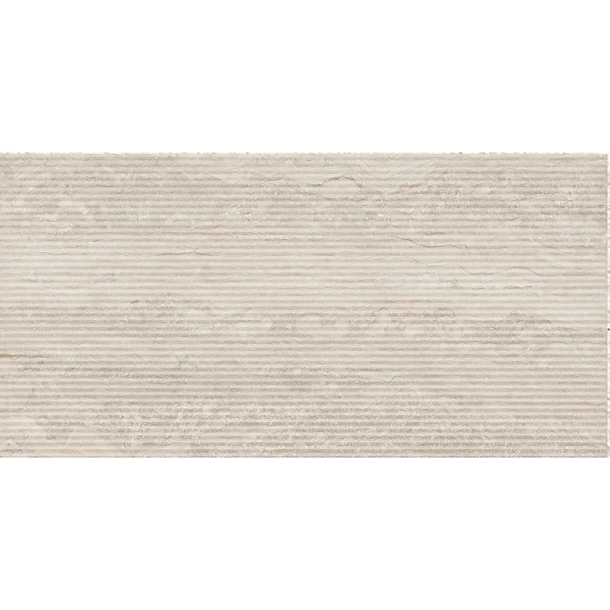 Palatino Natural Deco 45 x 90cm fluted stone effect porcelain tile face