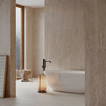 Palatino Natural Deco 45 x 90cm fluted porcelain feature wall room setting