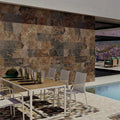 Ardesia Natural 32x62.5cm slate effect porcelain tiles in a room setting