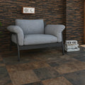 Ardesia Natural Muro 32x62.5cm stacked slate effect wall tiles in a room setting