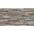 Ardesia Gris Muro 32x62.5cm stacked slate effect textured wall tile face detail