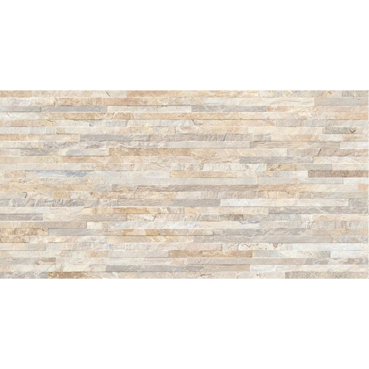 Ardesia Almond Muro 32x62.5cm stacked slate effect textured wall tile face detail