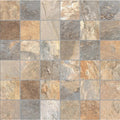 Ardesia Ocre 5x5cm slate effect porcelain mosaic sheet face detail