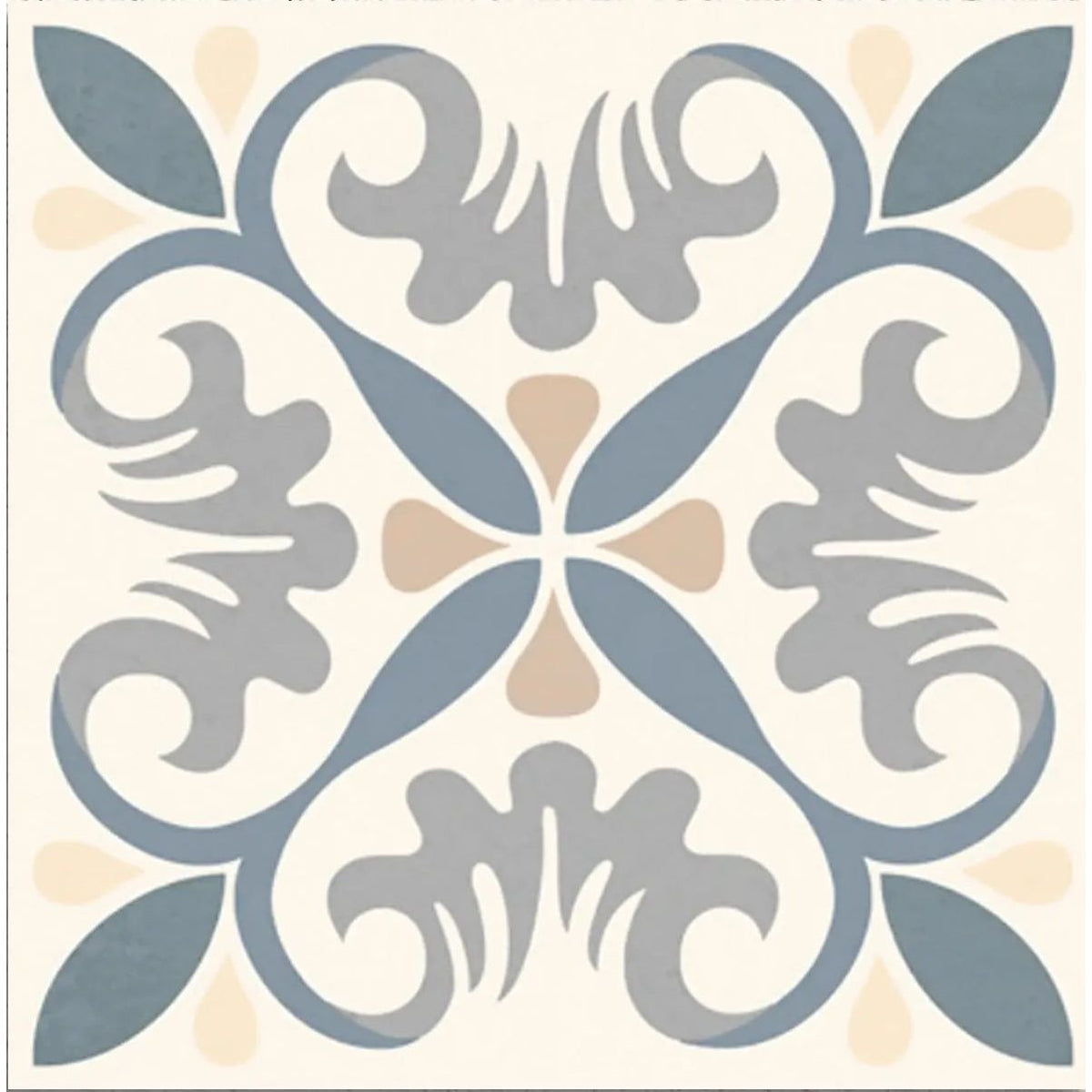Rustic Taco Heritage Grey patterned porcelain tile face detail