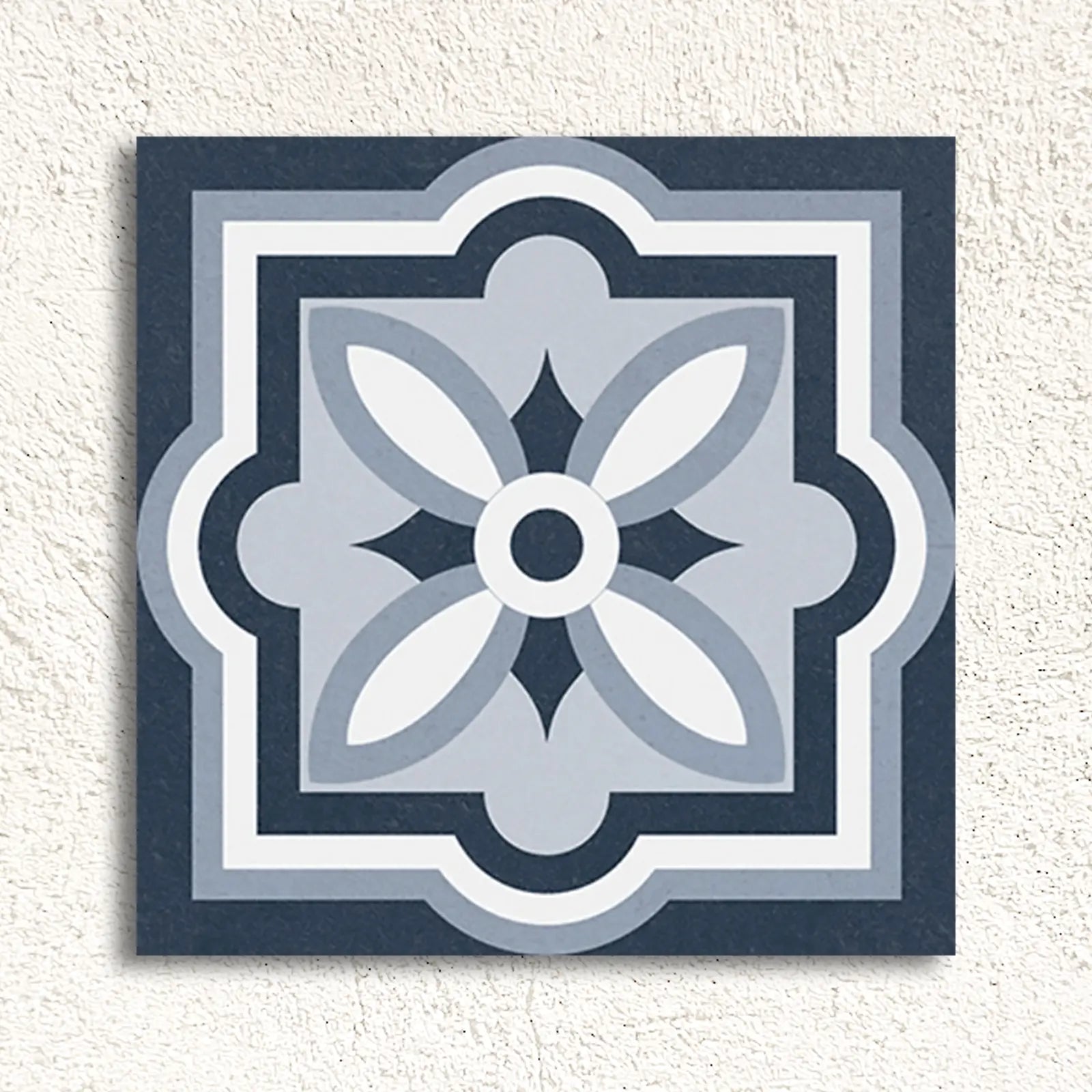 Rustic Taco Heritage Black patterned porcelain tile face detail