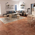 Rustic Cotto rustic porcelain floor tile kitchen room setting
