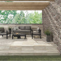 Origen Miel 15 x 90cm porcelain wood effect tile room setting