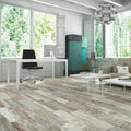 Origen Miel 15 x 90cm porcelain wood effect tile room setting
