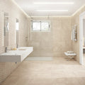 Varana Almond 32 x 62.5cm porcelain stone effect tile room setting