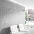 Varana Gris 32 x 62.5cm grey porcelain stone effect tile room setting