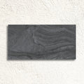 Varana Marengo 32 x 62.5cm black porcelain stone effect tile face