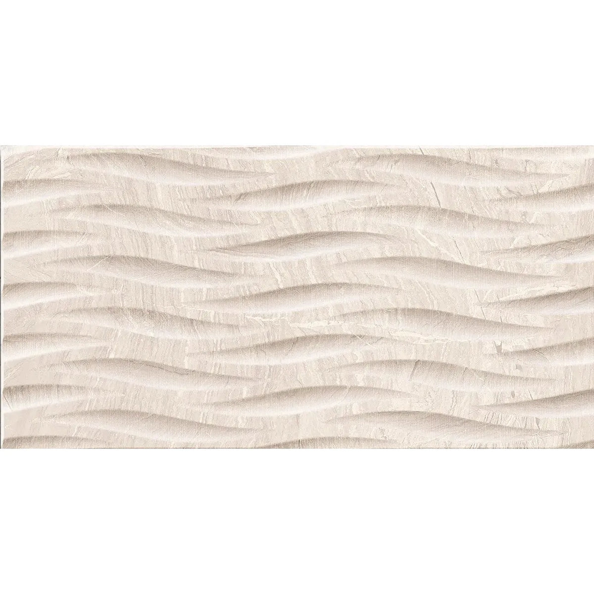 Varana Almond Deco 32 x 62.5cm porcelain stone effect decor tile face