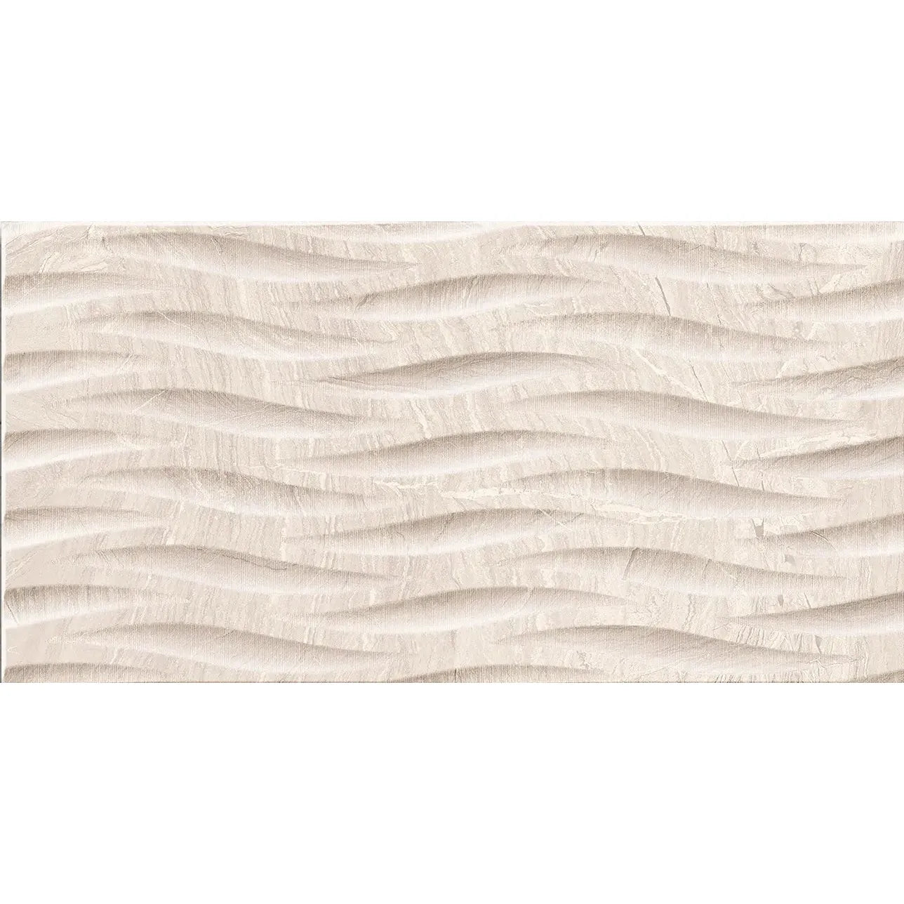 Varana Almond Deco 32 x 62.5cm porcelain stone effect decor tile face