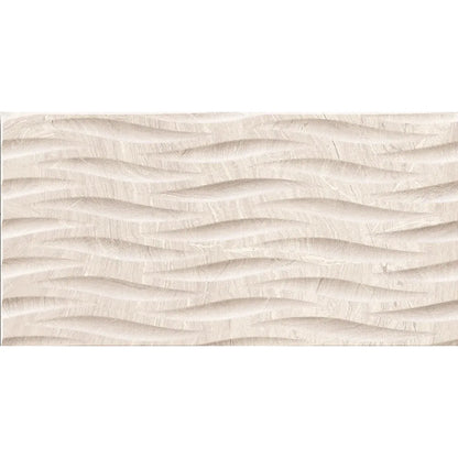 Varana Almond Deco 32 x 62.5cm porcelain stone effect decor tile face