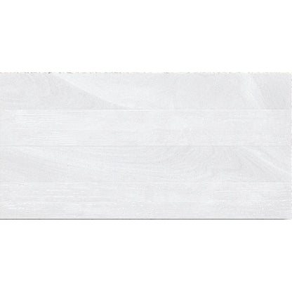 Austral Blanco Decor 32 x 62.5cm glazed porcelain stone effect feature tile face
