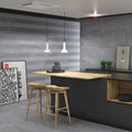 Austral Gris Decor 32 x 62.5cm stone effect porcelain feature tile room setting