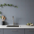 Lumier Taco Neutral Grey 16.5 x 16.5cm matt porcelain tile room setting