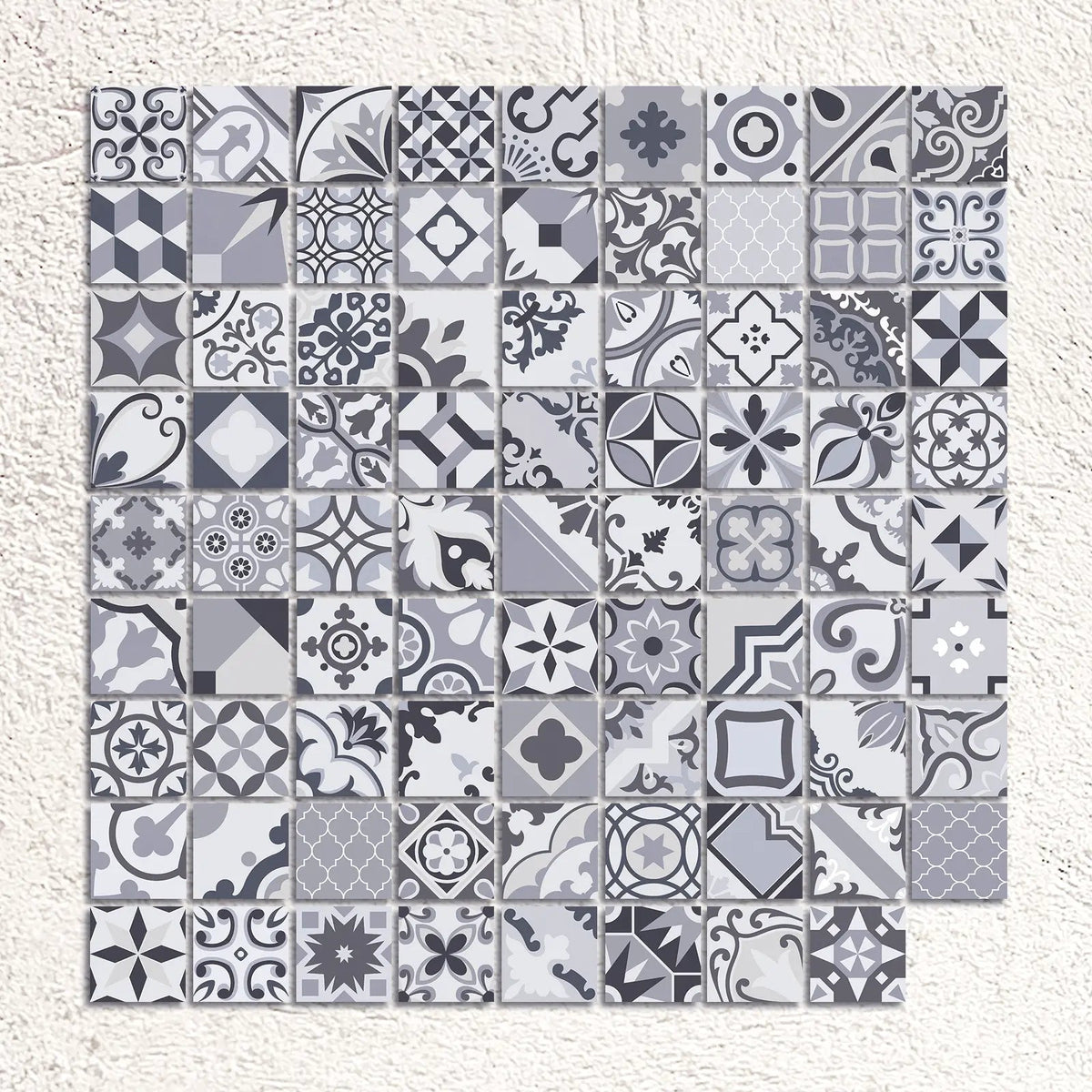 
Lumier Taco Black 16.5 x 16.5cm matt porcelain tile pattern detail