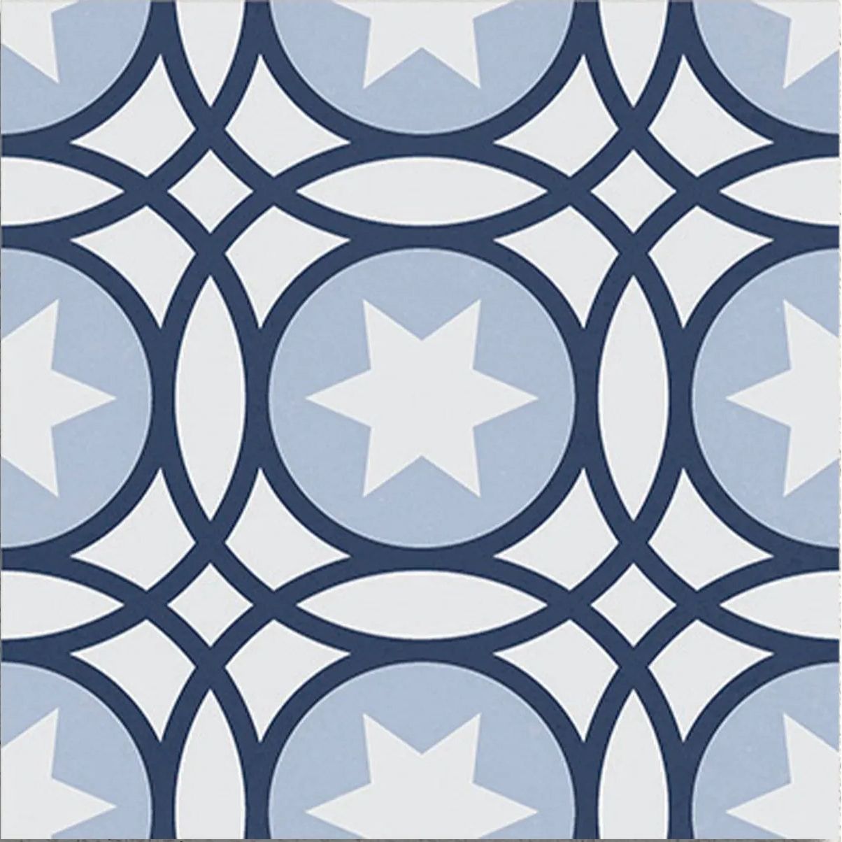 Lumier Taco Blue 16.5 x 16.5cm matt porcelain tile face