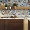 Lumier Taco Mix 16.5 x 16.5cm matt porcelain tile room setting