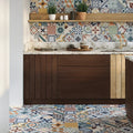 Lumier Taco Mix 16.5 x 16.5cm matt porcelain tile room setting