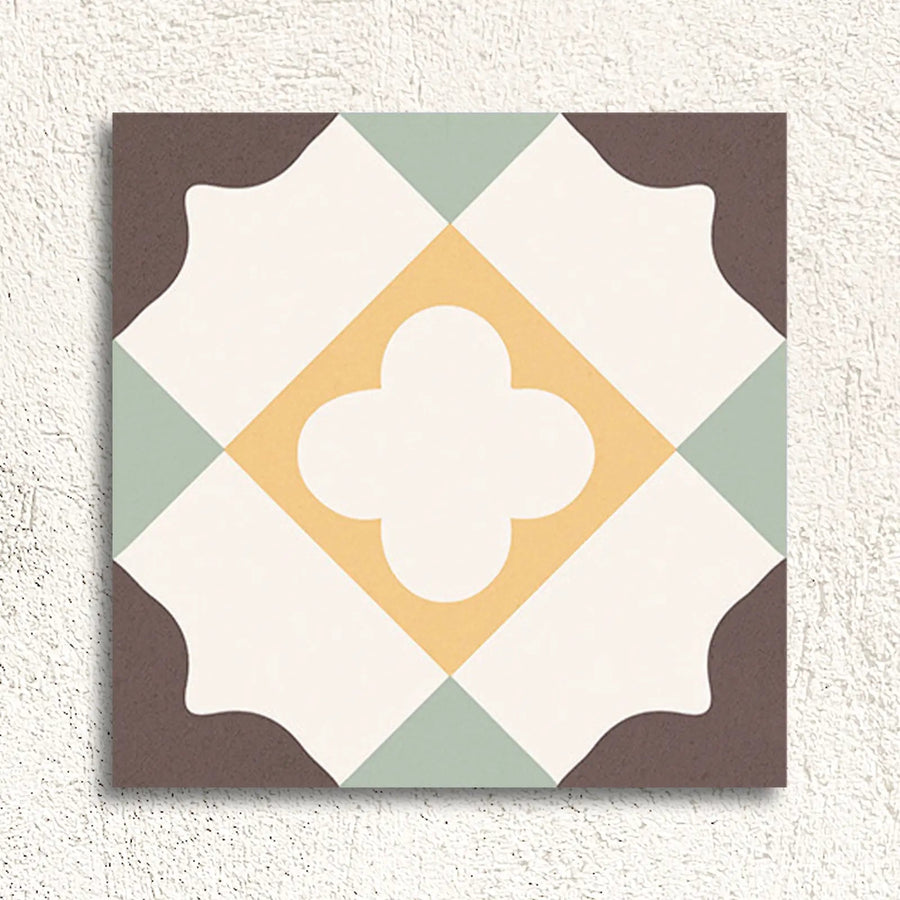Lumier Taco Mix 16.5 x 16.5cm matt porcelain decorative tile pattern detail