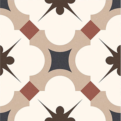 Grace Beige Taco 16.5 x 16.5cm glazed porcelain patterned tile face