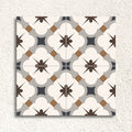 Grace Grey Taco 16.5 x 16.5cm glazed porcelain patterned tiles