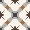 Grace Grey Taco 16.5 x 16.5cm glazed porcelain patterned tile face