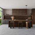 Dakota Chocolate gloss zellige-style wall tiles in a styled room setting