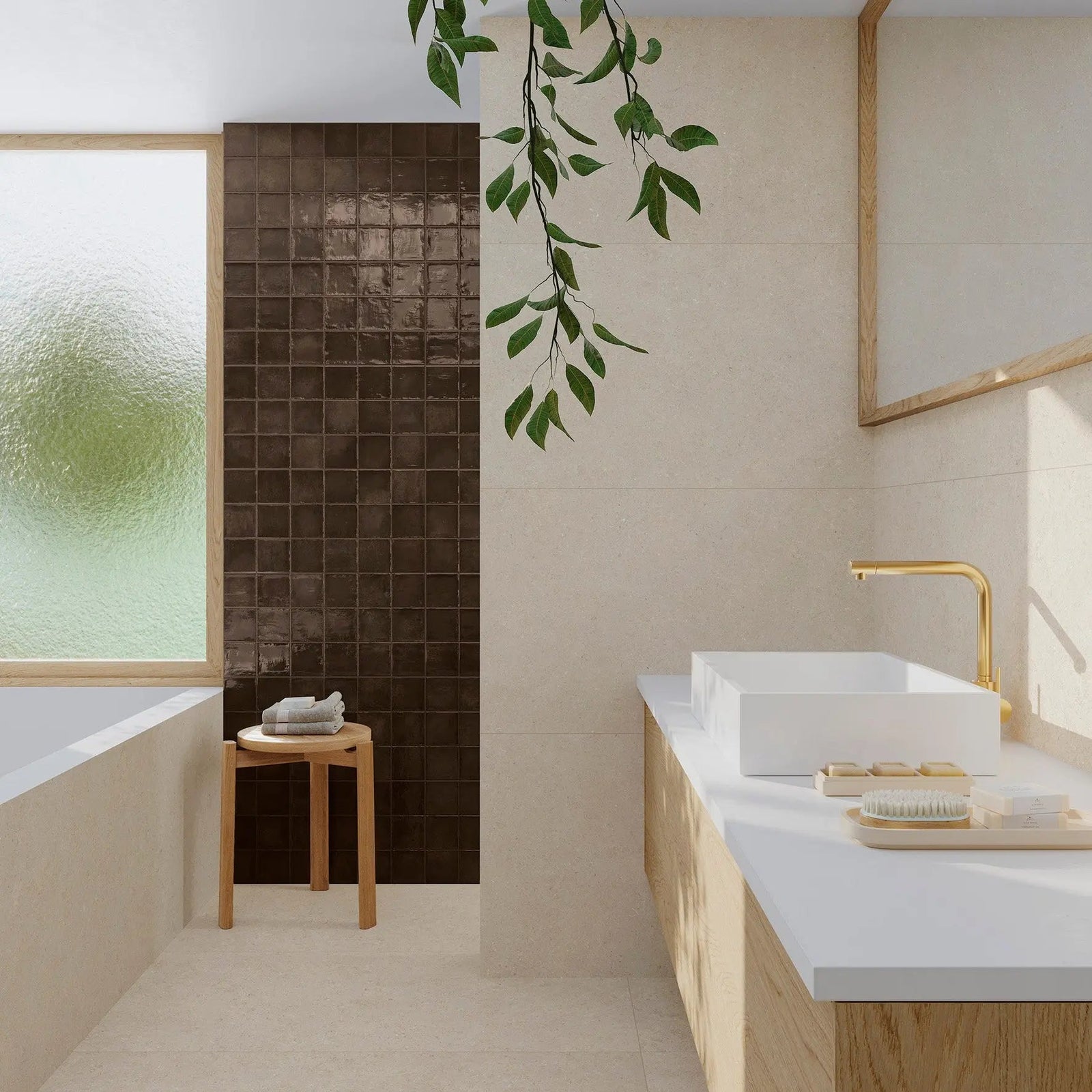 Dakota Chocolate 32 x 62.5cm Porcelain Tile – detail view 7