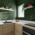 Dakota Ivy gloss zellige-style tiles in a living space