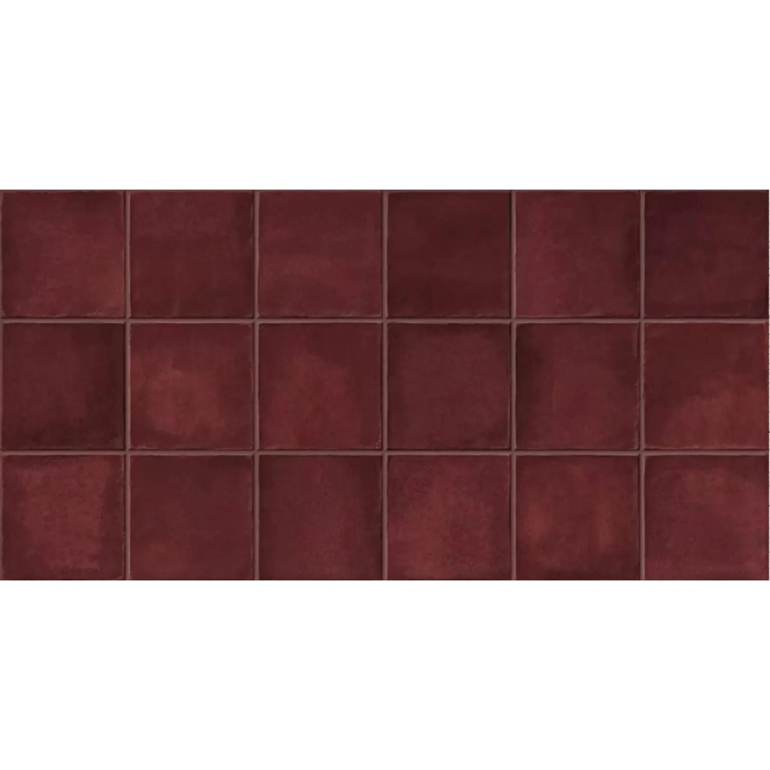 Dakota Port gloss porcelain zellige-style wall tile, 32 x 62.5cm, tile face