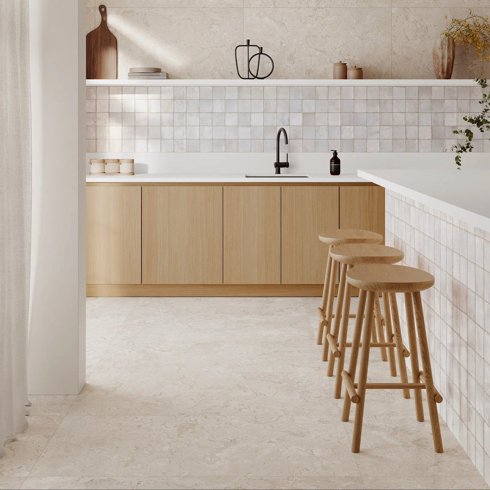 Dakota Pearl 32 x 62.5cm Porcelain Tile – detail view 3