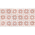 Dakota Flora Port patterned gloss porcelain wall tile, 32 x 62.5cm, tile face