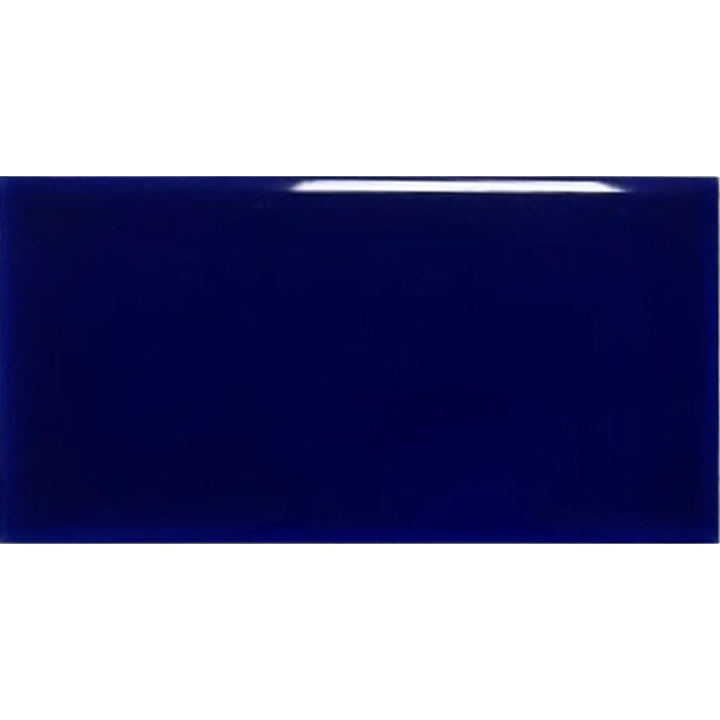 Windsor Kensington Blue 7.5 x 15cm ceramic gloss metro tile face