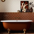 Windsor Osborne Caramel 7.5 x 15cm ceramic gloss metro tile room setting