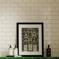 Windsor Antique White 7.5 x 15cm ceramic gloss metro tile room setting
