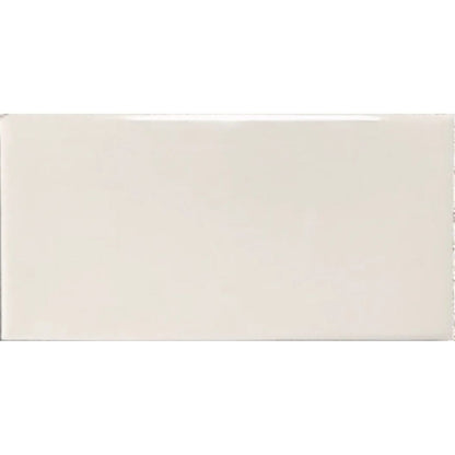 Windsor Antique White 7.5 x 15cm ceramic gloss metro tile face