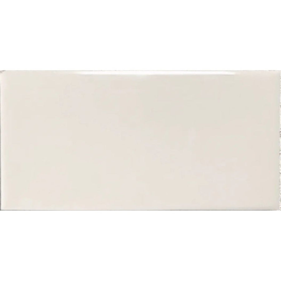 Windsor Antique White 7.5 x 15cm ceramic gloss metro tile face
