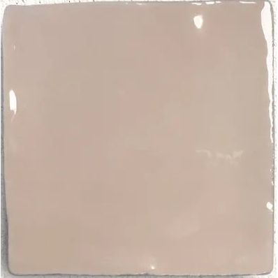 Remy Blush pink gloss square wall tile face detail