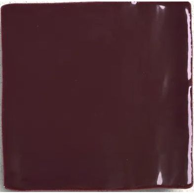 Remy Wine gloss square wall tile face detail