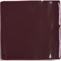 Remy Wine gloss square wall tile face detail