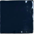 Remy French Navy gloss square wall tile face detail