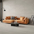 Bellevue Grey Light 30 x 60cm glazed ceramic stone effect tile room setting