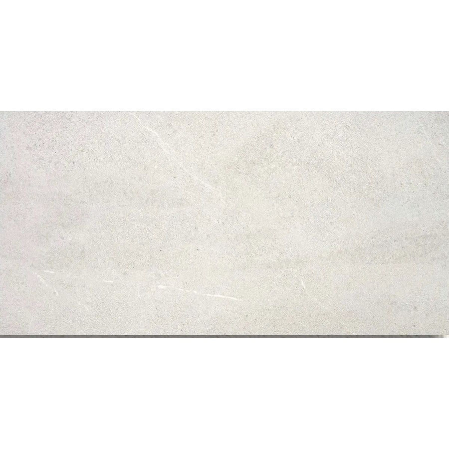 Bellevue White Light 30 x 60cm glazed ceramic stone effect tile face