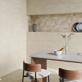 Bellevue Ivory Light PI Decor 30 x 60cm glazed ceramic stone effect decorative tile room setting