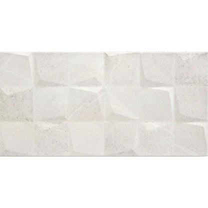 Bellevue White Light PI Decor 30 x 60cm glazed ceramic stone effect decorative tile face