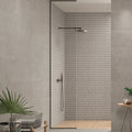 Flax Grey Light LZ Decor 30 x 60cm matt ceramic decorative tile detail